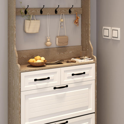 Moderno mobile porta scarpe con 3 cassetti ribaltabili